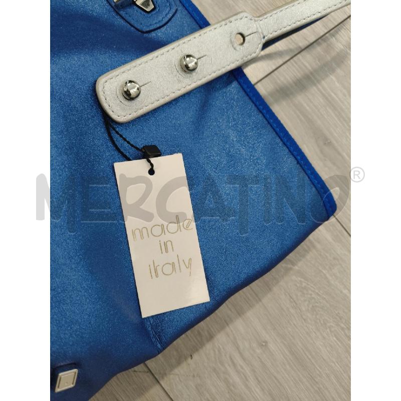BORSA DONNA BLU DOBLE FASS MADE IN ITALI BLU ELETRRICO  | Mercatino dell'Usato Corciano 2