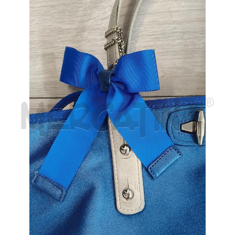BORSA DONNA BLU DOBLE FASS MADE IN ITALI BLU ELETRRICO  | Mercatino dell'Usato Corciano 3