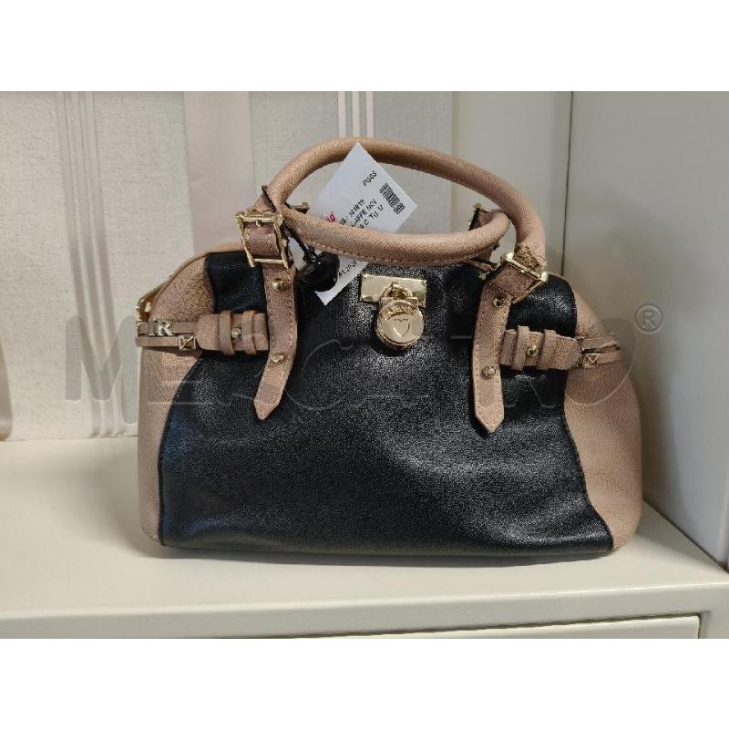 BORSA DONNA CAFFE NOIR MARRONE NERA CON LUCCHETTO ECHIAVE  | Mercatino dell'Usato Corciano 1