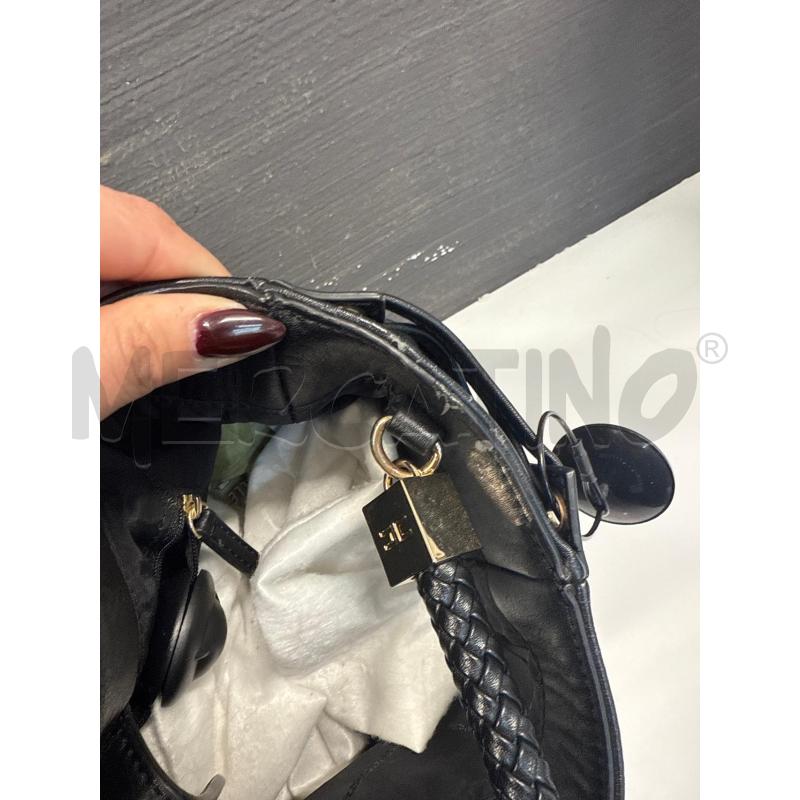 BORSA DONNA ELISABETTA FRANCHI NERA CON INTRECCI   | Mercatino dell'Usato Corciano 3