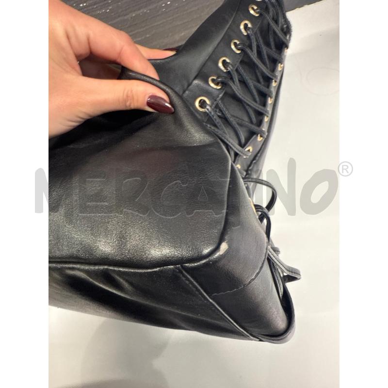 BORSA DONNA ELISABETTA FRANCHI NERA CON INTRECCI   | Mercatino dell'Usato Corciano 5