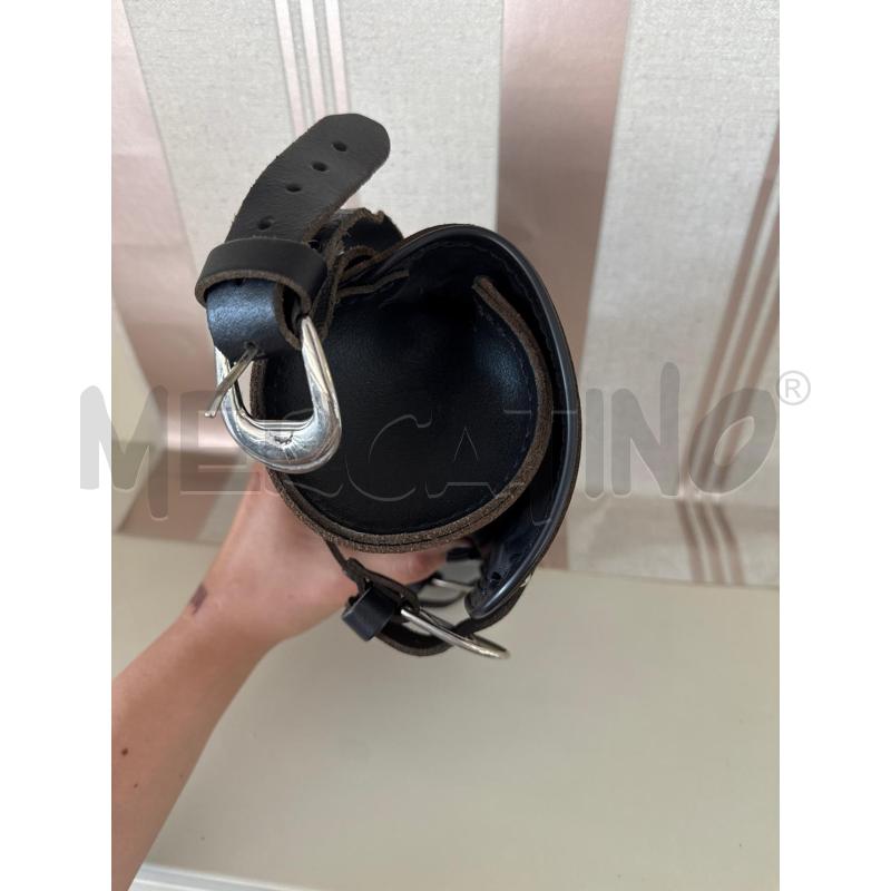 BORSA DONNA HELD VERA PELLE NERA A BAULETTO CON CINTURINO | Mercatino dell'Usato Corciano 3