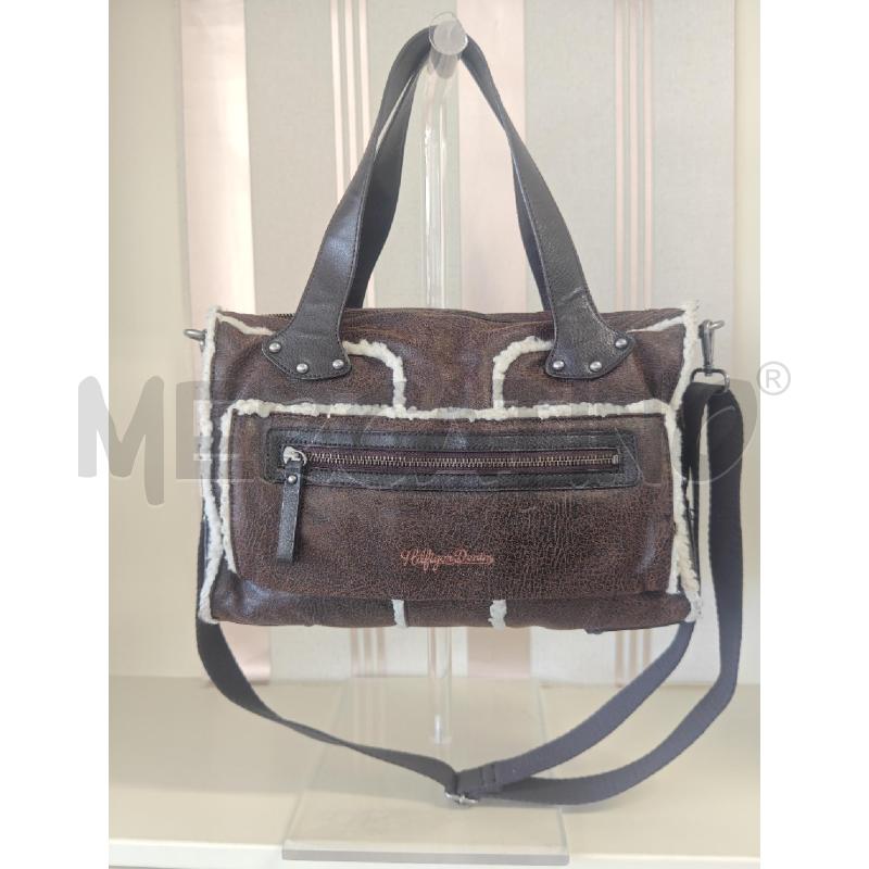 BORSA DONNA HILFIGER DENIM PELLE CON INSERTI DI PELO | Mercatino dell'Usato Corciano 2