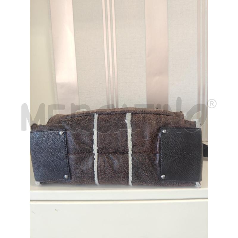BORSA DONNA HILFIGER DENIM PELLE CON INSERTI DI PELO | Mercatino dell'Usato Corciano 4