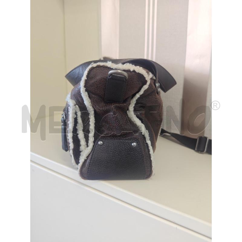 BORSA DONNA HILFIGER DENIM PELLE CON INSERTI DI PELO | Mercatino dell'Usato Corciano 5