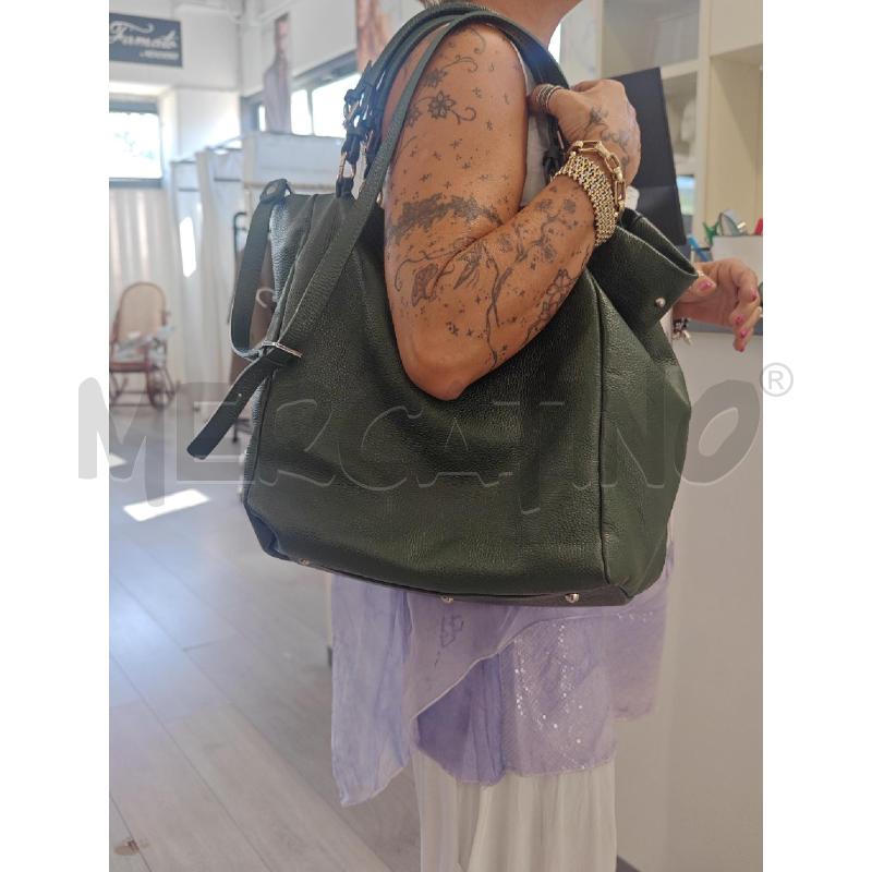 BORSA DONNA JACYCELINE1 PELLE VERDE CON MANIC | Mercatino dell'Usato Corciano 3