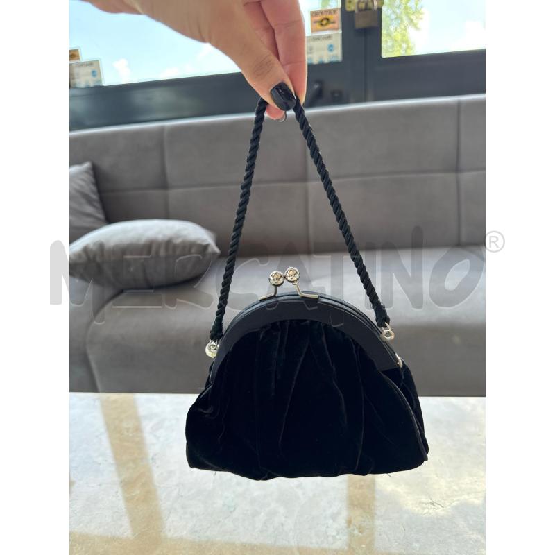 BORSA DONNA LUISA SPAGNIOLI NERA IN VELLUTO  | Mercatino dell'Usato Corciano 3