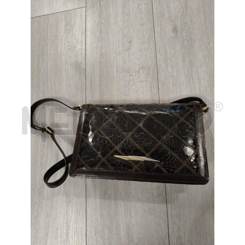 BORSA DONNA MARRONE TESTA DI MORO LAVORAZIONE PITONATA | Mercatino dell'Usato Corciano 1