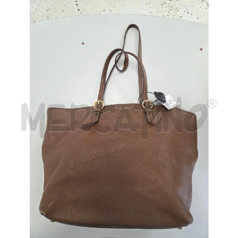 BORSA DONNA MIU MIU MARRONE SHOPPER GRANDE  | Mercatino dell'Usato Corciano 1