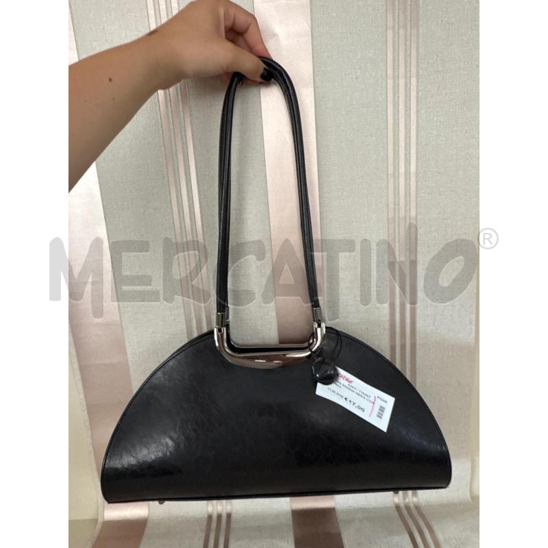BORSA DONNA NERA CON MANICI  | Mercatino dell'Usato Corciano 1