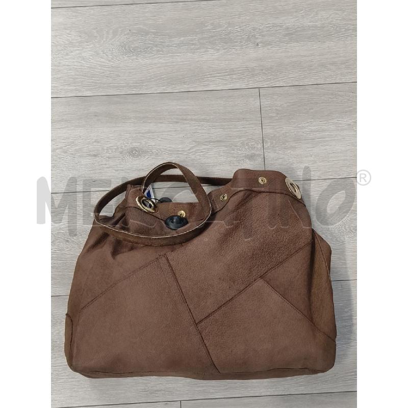 BORSA DONNA PELLE BORCHIE DORATE LARGE | Mercatino dell'Usato Corciano 1