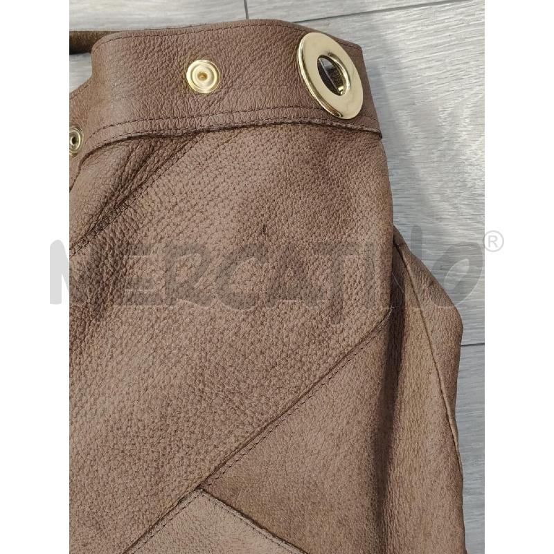 BORSA DONNA PELLE BORCHIE DORATE LARGE | Mercatino dell'Usato Corciano 2