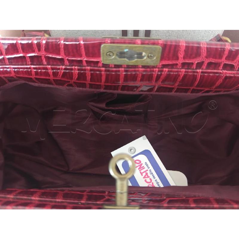 BORSA DONNA ROSSA PITONATO  | Mercatino dell'Usato Corciano 5