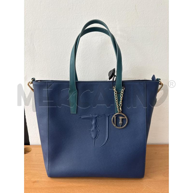 BORSA DONNA TRUSSARDI JEANS BLU SCURO  | Mercatino dell'Usato Corciano 1