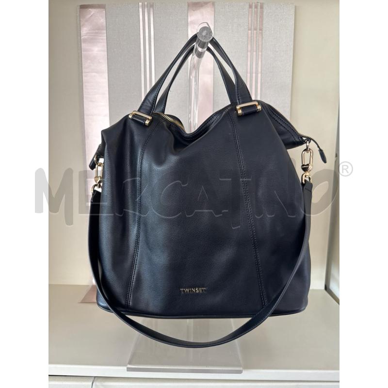 BORSA DONNA TWINSET NERA SHPOPPER GRANDE | Mercatino dell'Usato Corciano 1