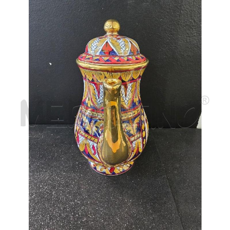 BROCCA CERAMICA CON LUSTRO DEC BLU ROSSO REMIGI GUALDO | Mercatino dell'Usato Corciano 3