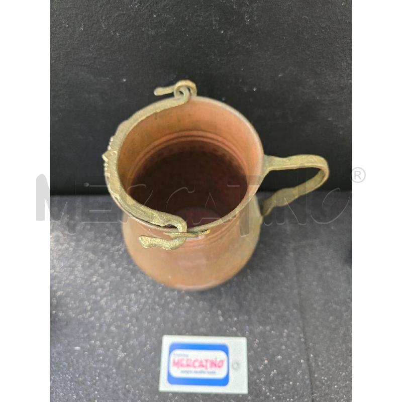 BROCCA IN RAME  TAMBURELLATO DOPPIO MANICO  | Mercatino dell'Usato Corciano 3