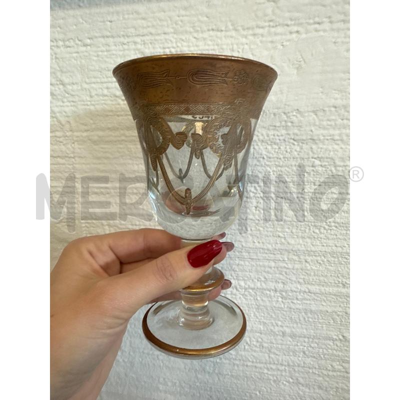 CALICE IN VETRO DECORAZIONE DORATA | Mercatino dell'Usato Corciano 2