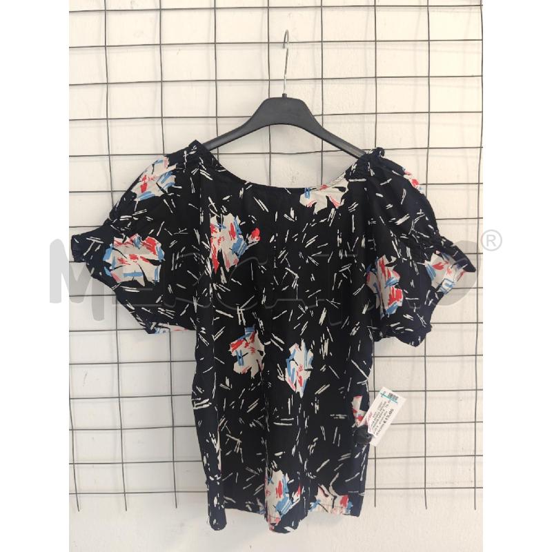 CAMICIA DONNA ARMANI EXCHANGE NERO E FIORE BIANCO  | Mercatino dell'Usato Corciano 2