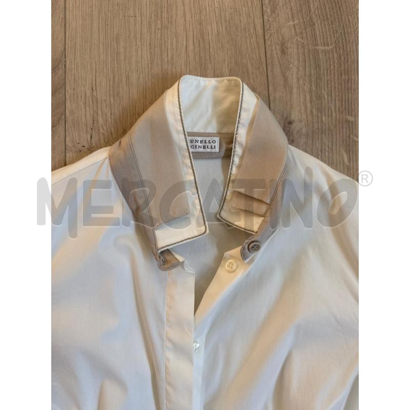 CAMICIA DONNA BRUNELLO CUCINELLI CREMA COLLETTO BEIGE MANICA LUNGA  | Mercatino dell'Usato Corciano 2