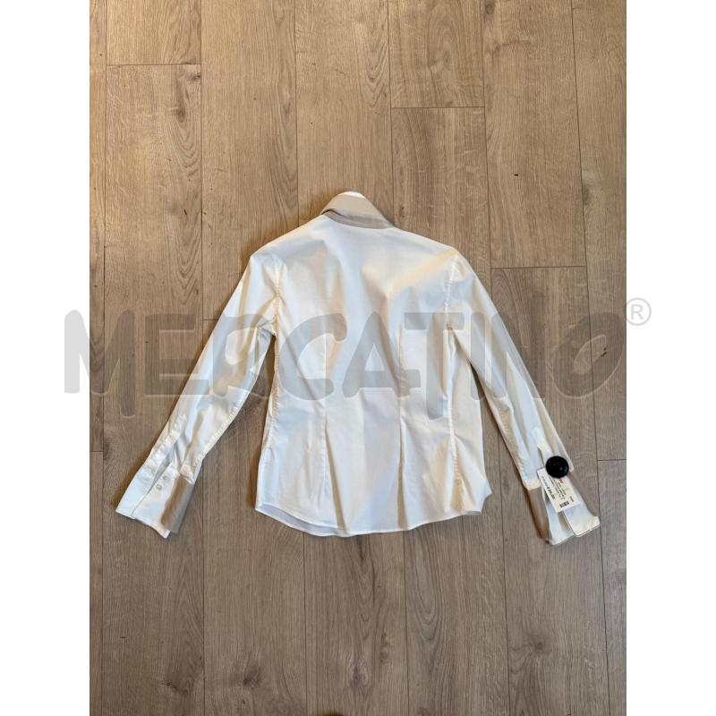 CAMICIA DONNA BRUNELLO CUCINELLI CREMA COLLETTO BEIGE MANICA LUNGA  | Mercatino dell'Usato Corciano 3