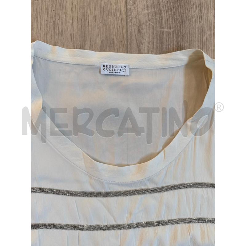 CAMICIA DONNA BRUNELLO CUCINELLLI PANNA CON BRILLANTI  | Mercatino dell'Usato Corciano 2