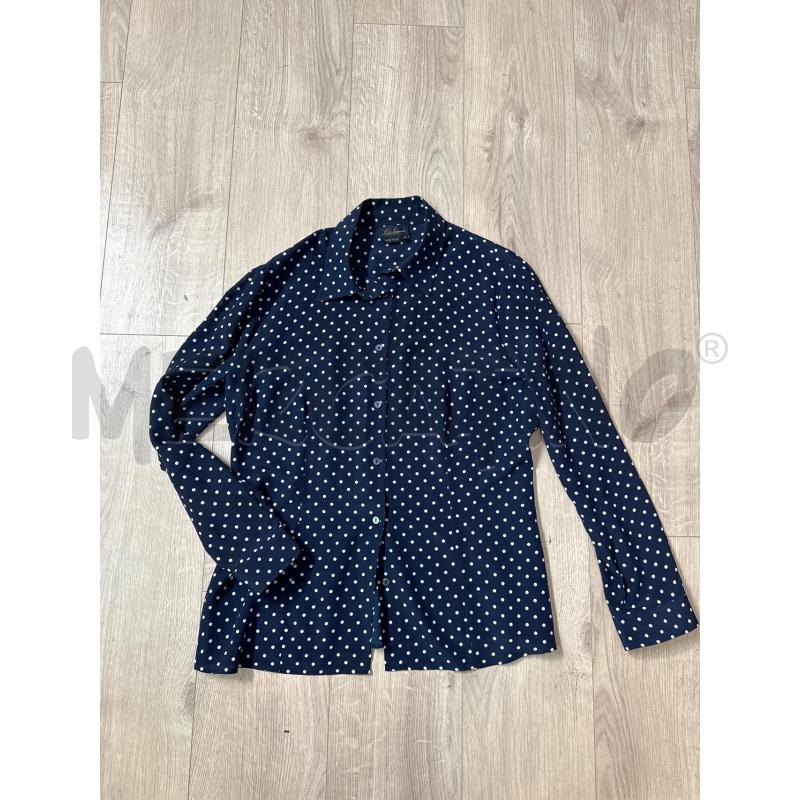 CAMICIA DONNA LUISA SPAGNIOLI BLU NOTTE CON PALLINI BIANCHI  | Mercatino dell'Usato Corciano 2