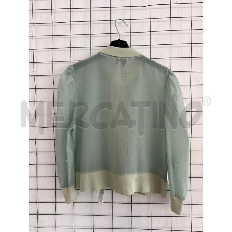 CAMICIA DONNA LUISA SPAGNIOLI VERDE ACQUJA ON PERLINE  | Mercatino dell'Usato Corciano 3