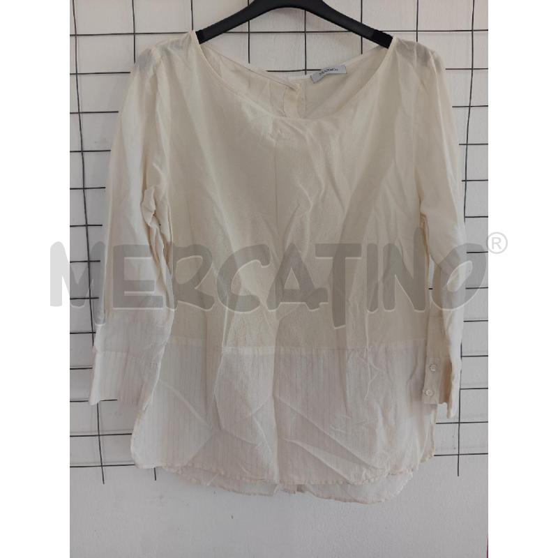 CAMICIA DONNA MAX&CO 100% SETA CHIARA BOTTONI SULLA SCHIENA RIGHE VERTICALI | Mercatino dell'Usato Corciano 1