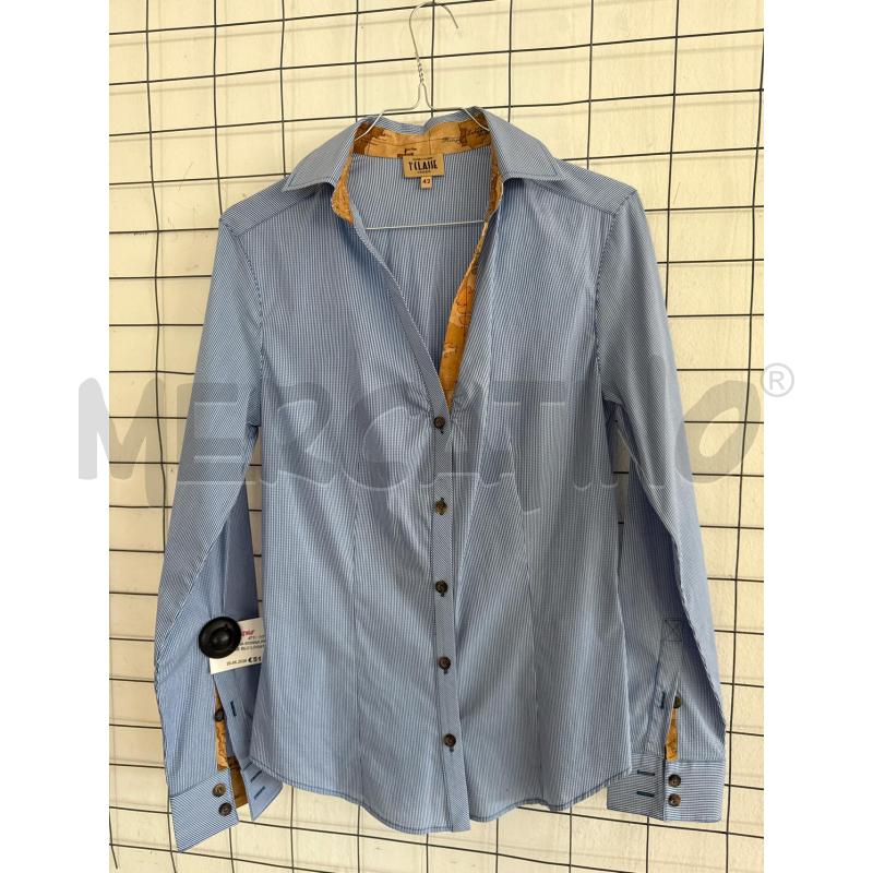 CAMICIA DONNA PRIMA CLASSE BLU LOGATA MANICA LUNGA  | Mercatino dell'Usato Corciano 1