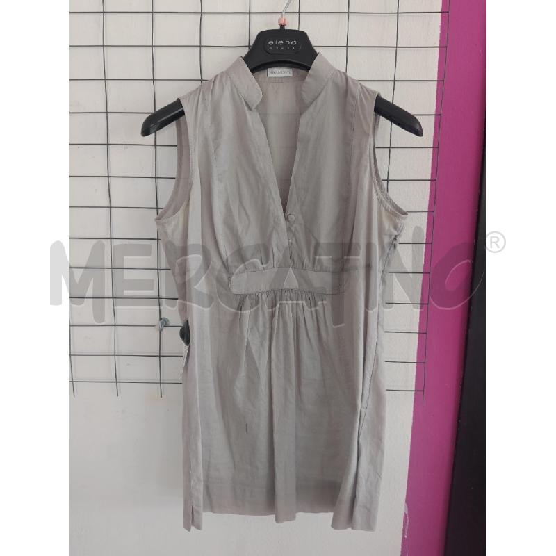 CAMICIA DONNA RIVAMONTI GRIGIA CHIARA SCOLLO A V  | Mercatino dell'Usato Corciano 1