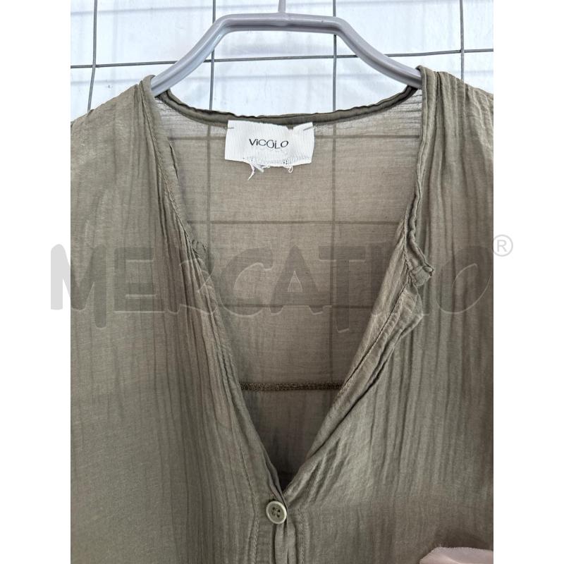 CAMICIA DONNA VICOLO VERDE OLIVVA CON SPILLA  | Mercatino dell'Usato Corciano 2