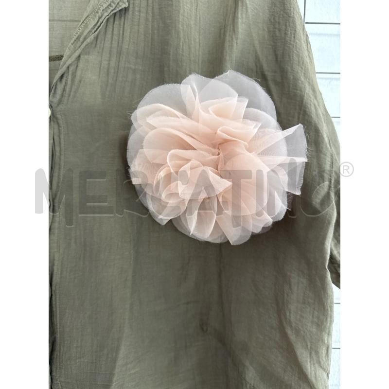 CAMICIA DONNA VICOLO VERDE OLIVVA CON SPILLA  | Mercatino dell'Usato Corciano 3