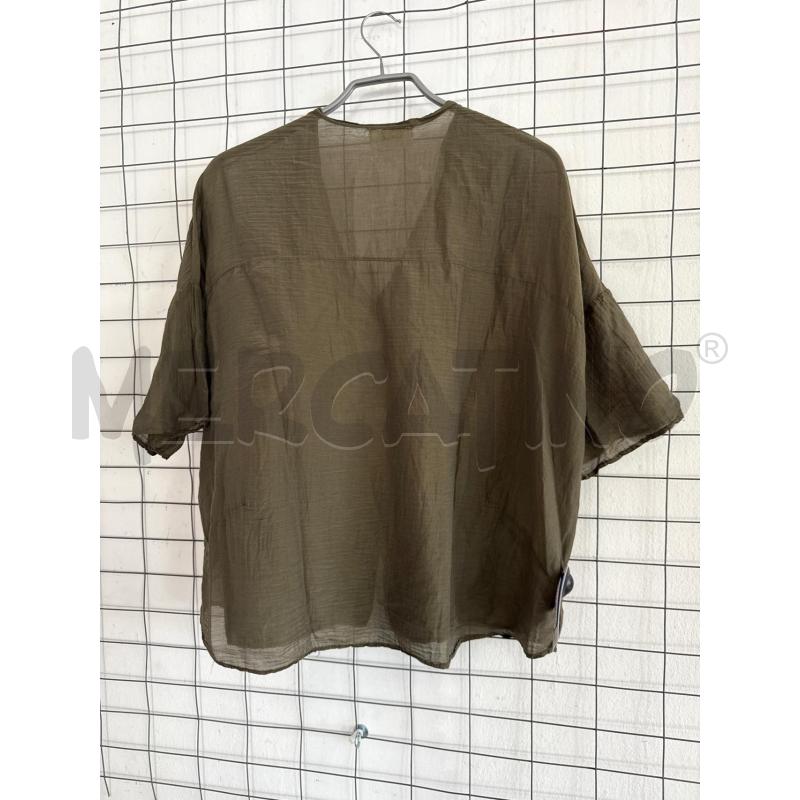 CAMICIA DONNA VICOLO VERDE OLIVVA CON SPILLA  | Mercatino dell'Usato Corciano 4