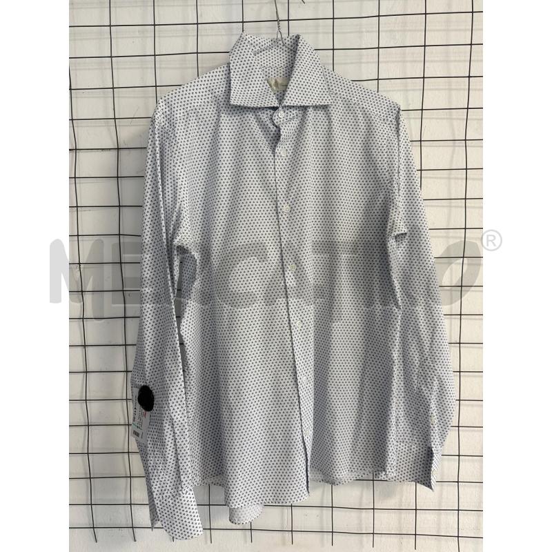 CAMICIA UOMO DELLA CIANA BIANCA CO9N PUNTINI BLU  | Mercatino dell'Usato Corciano 1