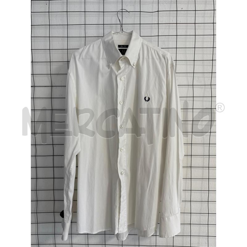 CAMICIA UOMO FRED PERRY BIANCA MANICA LUNGA  | Mercatino dell'Usato Corciano 1