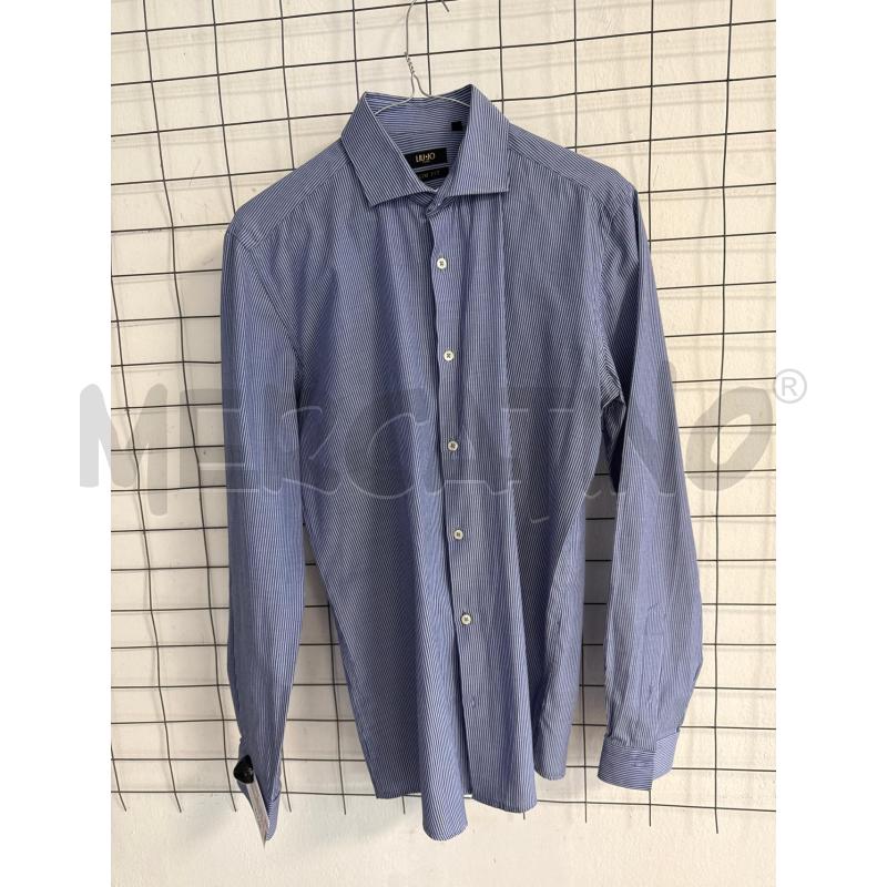 CAMICIA UOMO LIU JO BLUI SCURO CON RIFHE BIANCHE  | Mercatino dell'Usato Corciano 1