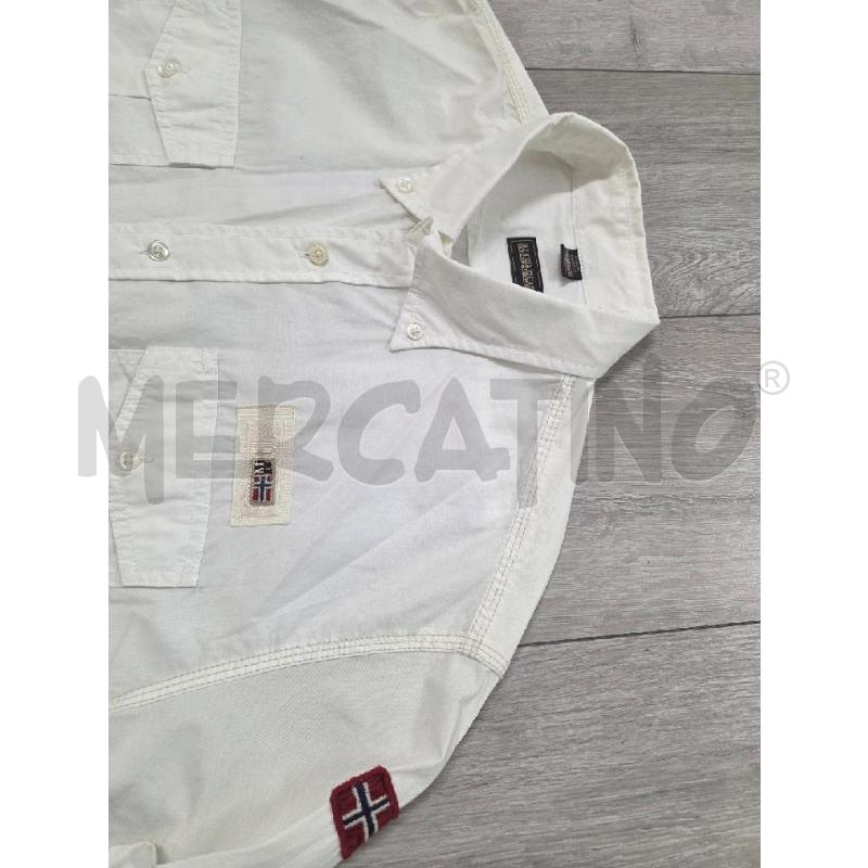 CAMICIA UOMO NAPAPIJRI BIANCA CON TASCHE M L  | Mercatino dell'Usato Corciano 2