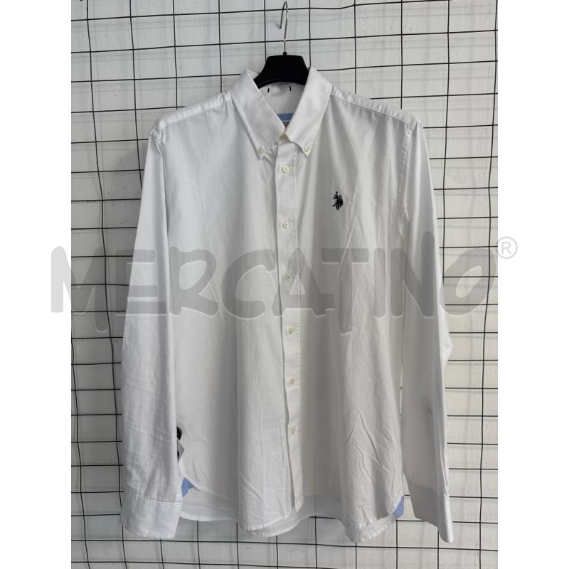 CAMICIA UOMO POLO BIANCA MANICA LUNGA  | Mercatino dell'Usato Corciano 1