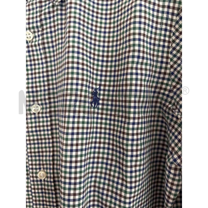 CAMICIA UOMO RALPH LAUREN QUADRI BLU VERDI E BIANCHI  | Mercatino dell'Usato Corciano 2