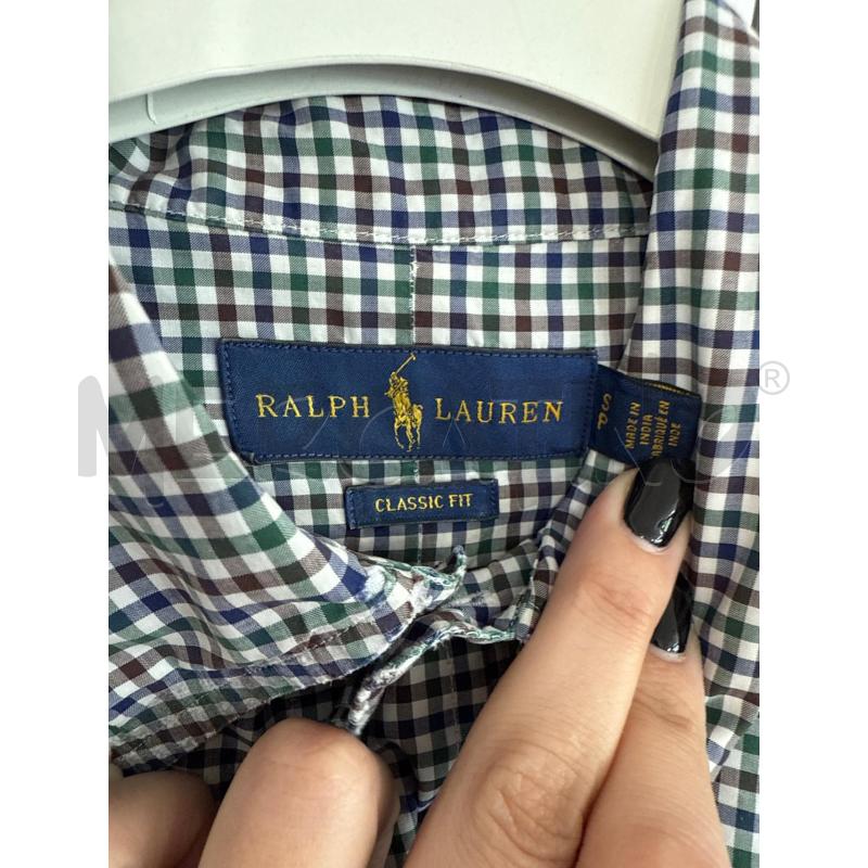CAMICIA UOMO RALPH LAUREN QUADRI BLU VERDI E BIANCHI  | Mercatino dell'Usato Corciano 3