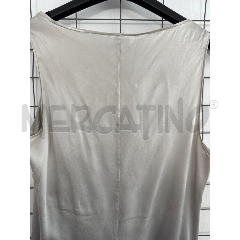 CANOTTA DONNA BRUNELLO CUCINELLI SETA GRIGIA CHIARA  | Mercatino dell'Usato Corciano 4
