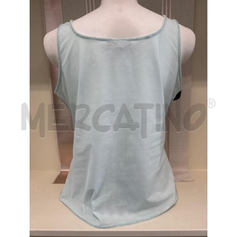 CANOTTA DONNA LUISA SPAGNOLI VERDE ACQUA PAILLETTES VERDE CHIARE | Mercatino dell'Usato Corciano 2