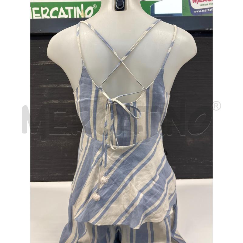 CANOTTA DONNA MAX&CO BEIGE CON RIGA CIELESTE  | Mercatino dell'Usato Corciano 2