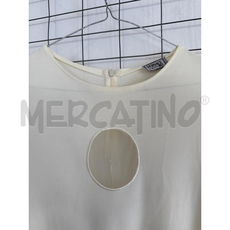 CANOTTA DONNA VERSACE CKLASSIC PANNA CON CERCHIO SUL PETTO  | Mercatino dell'Usato Corciano 2