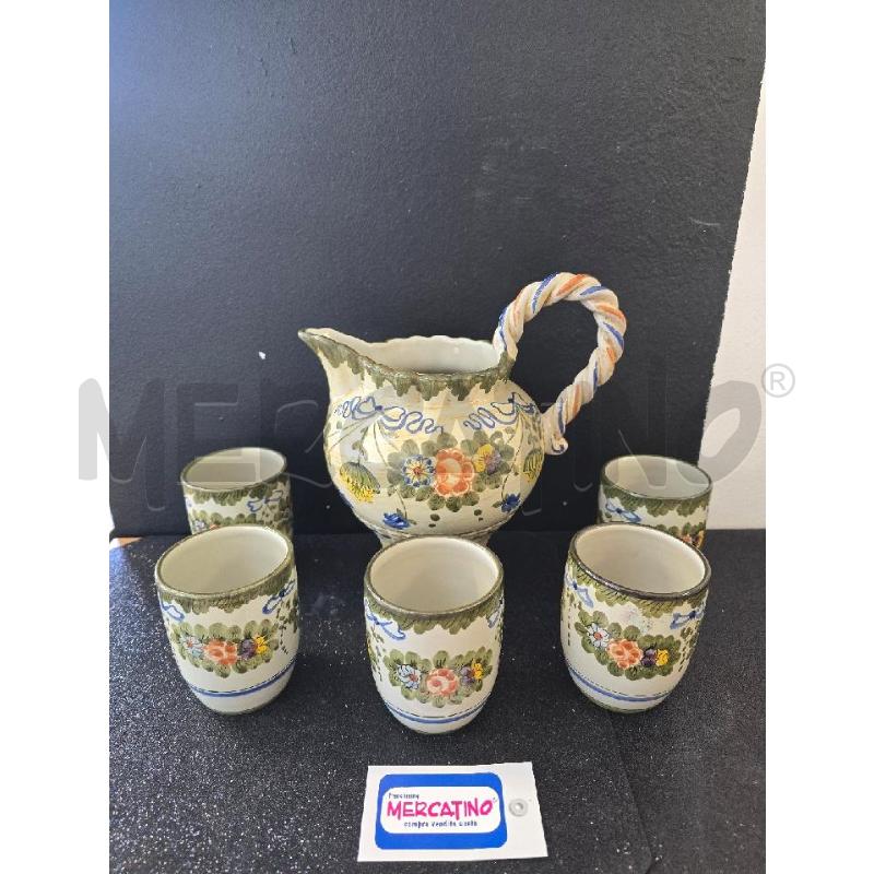 CARAF DERUT+5 BICCH VERDE MOTIVI FIORI | Mercatino dell'Usato Corciano 1