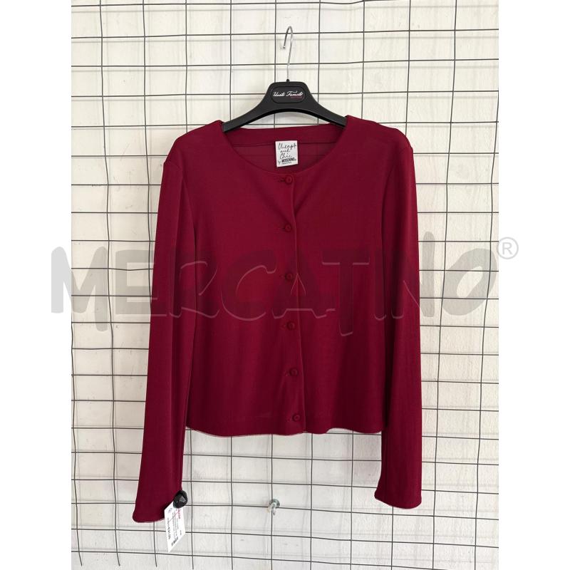 CARDIGAN DONNA MOSCHINO BORDEAUX CON BOTTONI  | Mercatino dell'Usato Corciano 1
