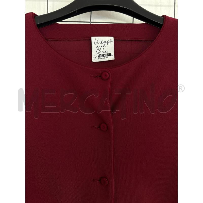 CARDIGAN DONNA MOSCHINO BORDEAUX CON BOTTONI  | Mercatino dell'Usato Corciano 2