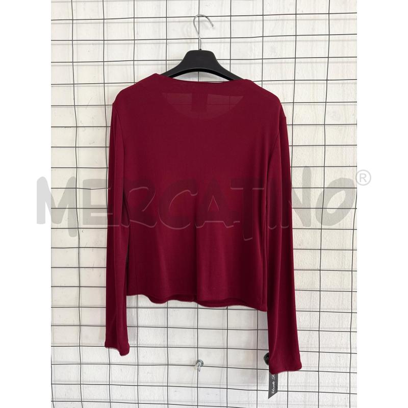 CARDIGAN DONNA MOSCHINO BORDEAUX CON BOTTONI  | Mercatino dell'Usato Corciano 3