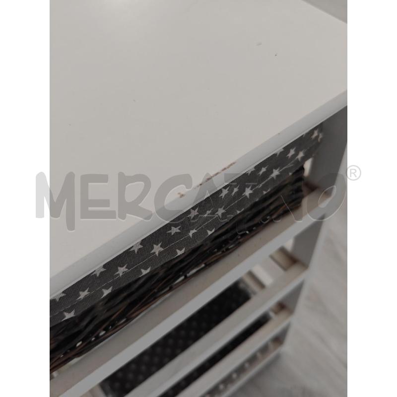 CASSETTIERA VIMINI BIANCA 4 CASSETTI | Mercatino dell'Usato Corciano 5